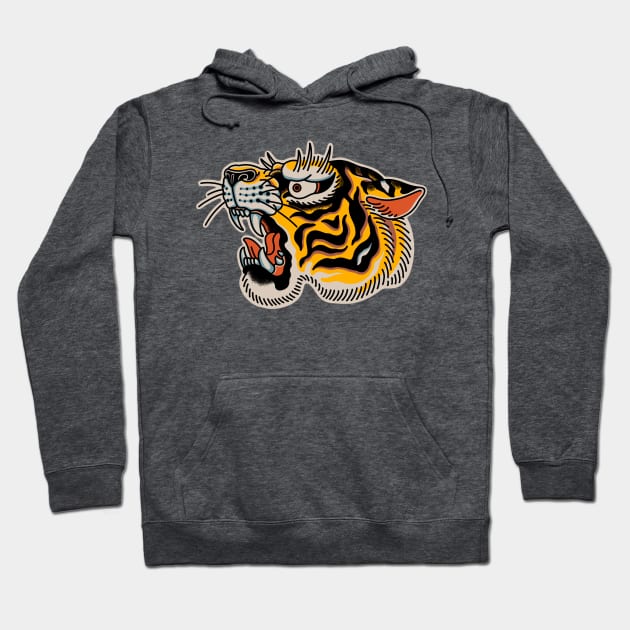 Tiger Head Hoodie by Fredriktattooer X Mighty Things